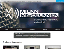 Tablet Screenshot of milanmiscelanea.com